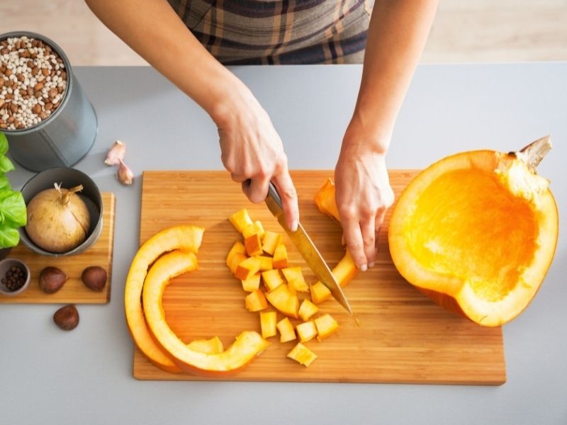 Roasted Butternut Squash 3 cutting-pumpkin